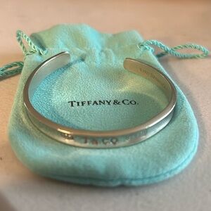 Tiffany & Co. Sterling Silver 1837 Collection Oval Cuff Bracelet